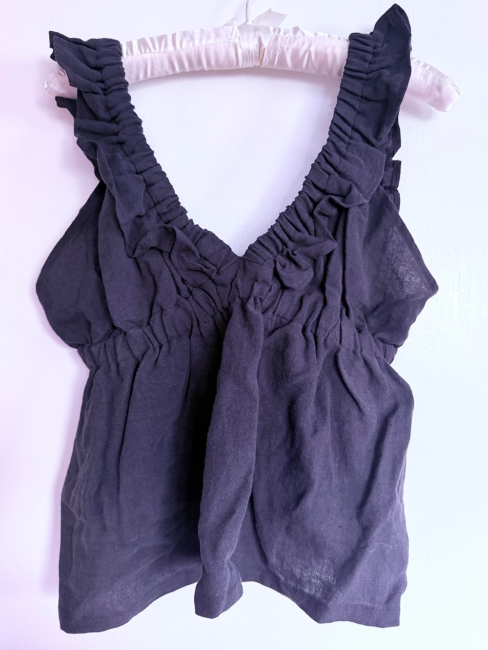 NWT Milos Top sleeveless top tank black 100% linen 12 14 16 18 2XL slow fashion